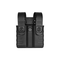 Imagem de PORTA CARREGADOR DUPLO TAB LOCK PASSADOR PRETO - BÉLICA